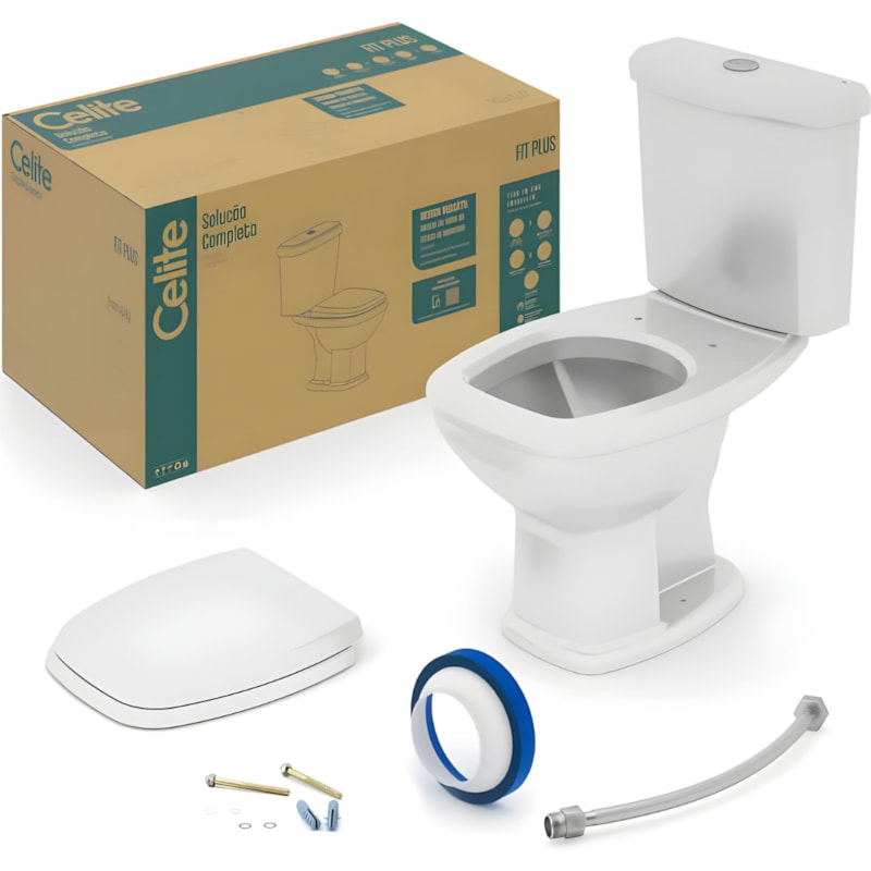 Kit com Vaso e Caixa Acoplado Fit Plus com Assento e Intens de Montagens Cinza Prata-97800a57-7fd4-41d1-a904-8595c313cce6