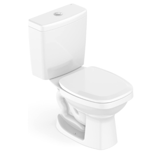 Kit com Vaso e Caixa Acoplado Like Celite com Assento e Intens de Montagens Branco