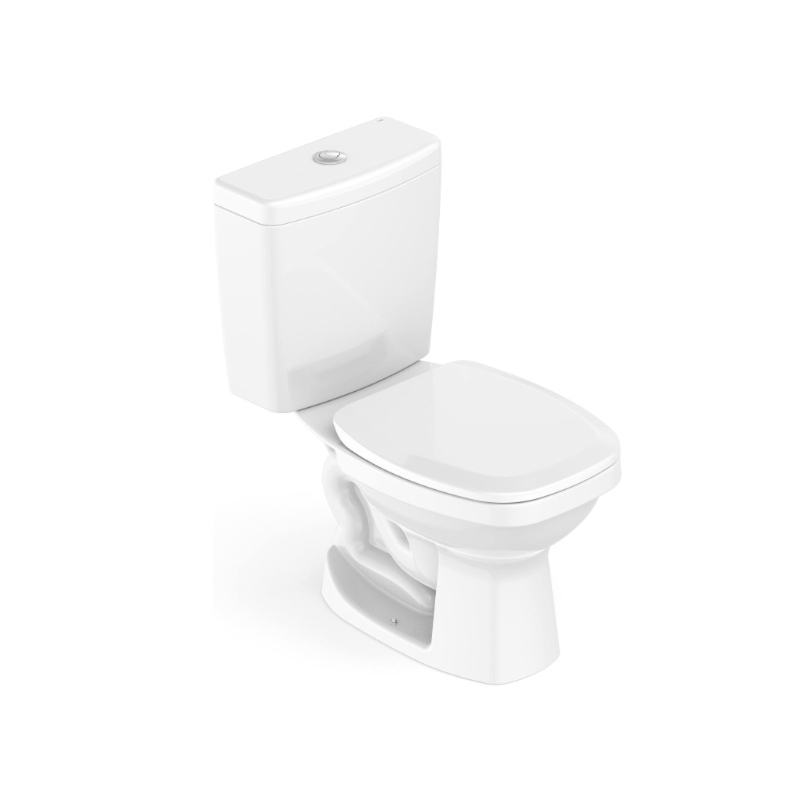 Kit com Vaso e Caixa Acoplado Like Celite com Assento e Intens de Montagens Branco