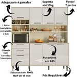 Kit Cozinha 1.8 Viena 7 Portas e 2 Gavetas - Carvalho/Off White - Lukaliam Móveis