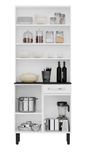Kit Cozinha Compacta Itatiaia Pratika 4 Portas 1 Gaveta Branco