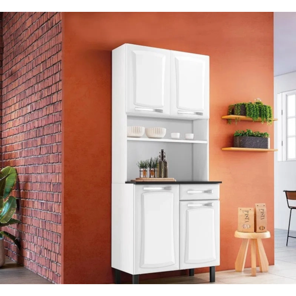 Kit Cozinha Compacta Itatiaia Pratika 4 Portas 1 Gaveta Branco-73125941-a37b-4ea1-b1e4-e95f7086f5ed