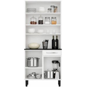 Kit Cozinha Compacta Itatiaia Pratika 4 Portas 1 Gaveta Branco