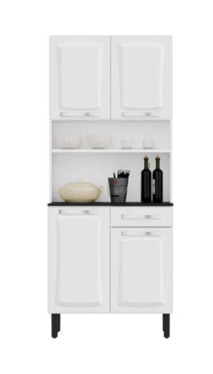 Kit Cozinha Compacta Itatiaia Pratika 4 Portas 1 Gaveta Branco