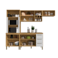 Kit Cozinha Compacta Kits Paraná Ametista 1200mm 10 Portas 3 Gavetas Freijó/Supremo-acf32e63-e676-4e24-aba1-b6713c136447