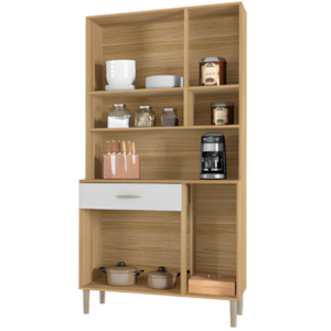 Kit Cozinha Compacta Kits Parana Golden 6 Portas 1 Gaveta Freijo/Supremo