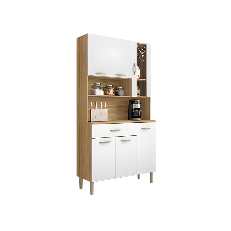 Kit Cozinha Compacta Kits Parana Golden 6 Portas 1 Gaveta Freijo/Supremo-33656975-7df3-4c13-8a01-231c5c3b4578
