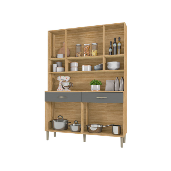 Kit Cozinha Compacta Kits Parana Golden 8 Portas 2 Gavetas Freijo/Gris-d48f20b6-7373-496c-9a03-9d08a157d8ca