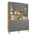 Kit Cozinha Compacta Kits Parana Golden 8 Portas 2 Gavetas Freijo/Gris-ffd87125-311b-4e13-ae9c-2009c7a05275