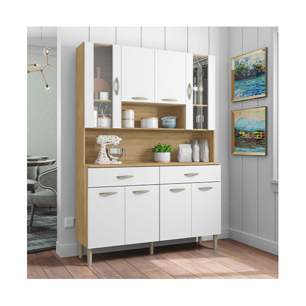 Kit Cozinha Compacta Kits Parana Golden 8 Portas 2 Gavetas Freijo/Supremo-28a9c144-0347-4811-9764-94a730e83afe