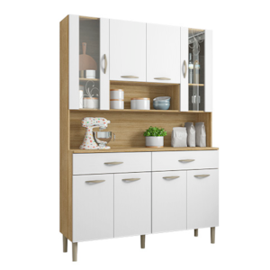 Kit Cozinha Compacta Kits Parana Golden 8 Portas 2 Gavetas Freijo/Supremo