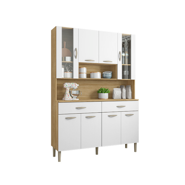 Kit Cozinha Compacta Kits Parana Golden 8 Portas 2 Gavetas Freijo/Supremo-7c607242-6826-4340-8a5e-c763b11036be
