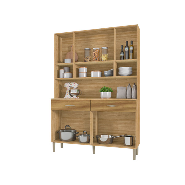 Kit Cozinha Compacta Kits Parana Golden 8 Portas 2 Gavetas Freijo/Supremo/CP Ripado Freijo-707c309f-8e78-41ce-83a1-ceb1cbdcb2a2