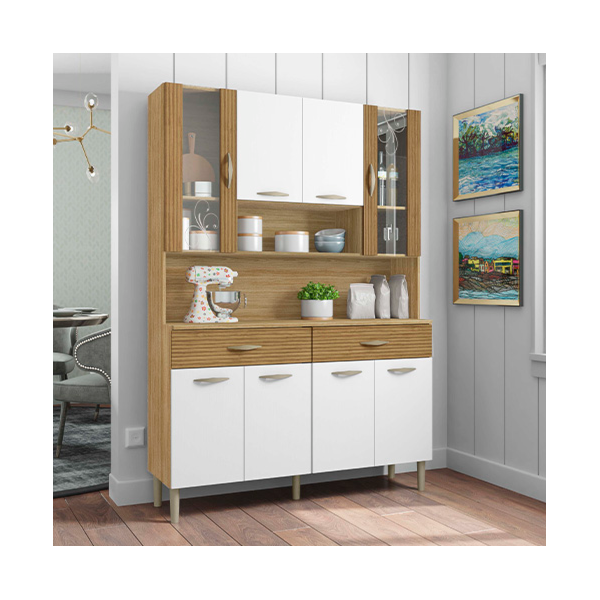 Kit Cozinha Compacta Kits Parana Golden 8 Portas 2 Gavetas Freijo/Supremo/CP Ripado Freijo-f28d76e0-fbe6-471d-be80-26c76d39c547