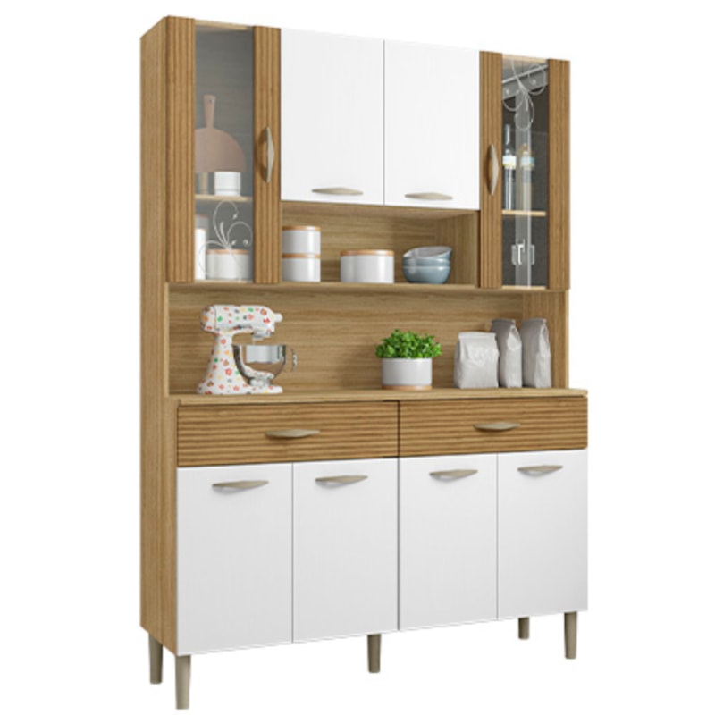 Kit Cozinha Compacta Kits Parana Golden 8 Portas 2 Gavetas Freijo/Supremo/CP Ripado Freijo-0a1d7e59-8144-445e-b0d2-208aa9d61714