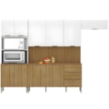 Kit Cozinha Completa Kits Paraná Glam 10 Portas 3 Gavetas com Balcão Freijó Supremo Ripado Freijó-a1723eff-81d8-4dd4-b09a-2776fd6e7716