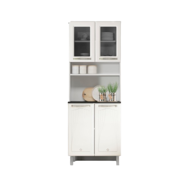 Kit Cozinha Cristal Duplo Telasul com Tampo 4 Portas com Vidro Branco-fb6f0130-e15d-4745-b2a5-c47d2d642a11