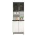 Kit Cozinha Cristal Duplo Telasul com Tampo 4 Portas com Vidro Grafite-9b5e49dd-9094-4970-bd70-af5c9b9d8511