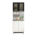 Kit Cozinha Cristal Duplo Telasul com Tampo 4 Portas com Vidro Preto-ec5f0491-020d-4729-8100-c6a8b89df6e0