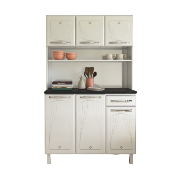 Kit Cozinha Cristal Triplo Telasul com Tampo 6 Portas 1 Gaveta Baixa Smart Branco-45b55ffe-0c8b-4c0e-bcdb-559d9848f23b