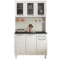 Kit Cozinha Cristal Triplo Telasul com Tampo 6 Portas 1 Gaveta com Vidro Branco-fd8ad83c-a65f-4c3a-b293-ce5784c61147