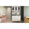 Kit Cozinha Cristal Triplo Telasul com Tampo 6 Portas 1 Gaveta com Vidro Branco-1c258d99-3ffc-4be8-acc3-e6cfede8a31e