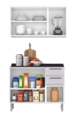 Kit Cozinha Itatiaia Luce 6 Portas 2 Gavetas Branco
