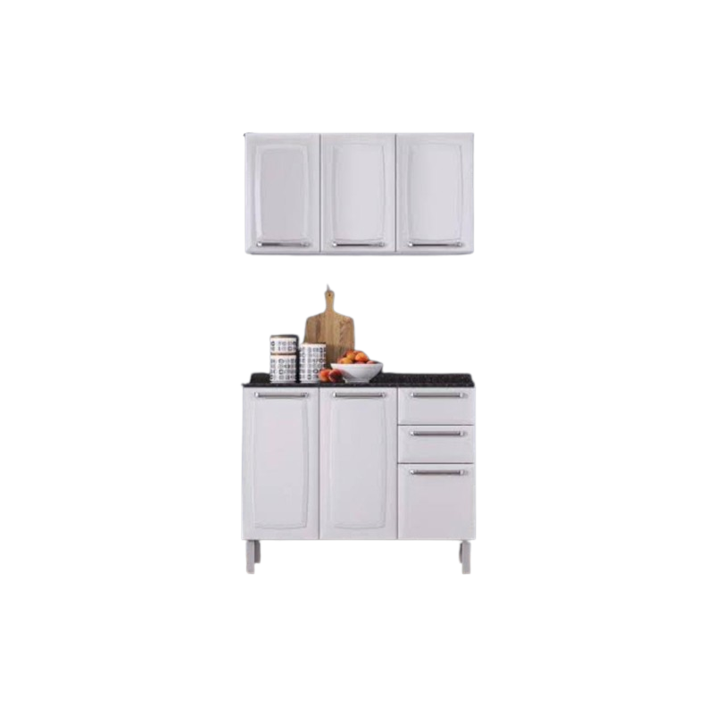 Kit Cozinha Itatiaia Luce 6 Portas 2 Gavetas Branco