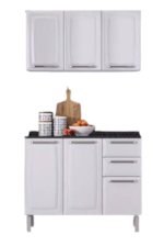 Kit Cozinha Itatiaia Luce 6 Portas 2 Gavetas Branco