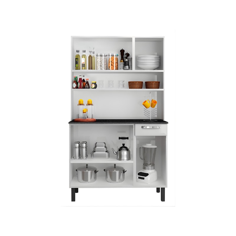 Kit Cozinha Itatiaia Rose 6 Portas 1 Gaveta Branco-35aaa046-0140-4dae-8f5d-565f38b39bdf