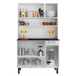 Kit Cozinha Itatiaia Rose 6 Portas 1 Gaveta Branco