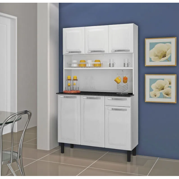 Kit Cozinha Itatiaia Rose 6 Portas 1 Gaveta Branco-bed648a7-6190-4f6a-9966-adfdb42a8110