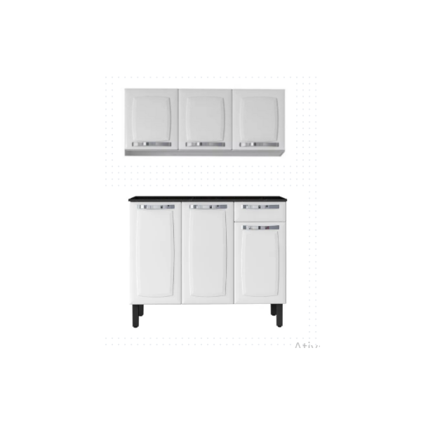 Kit Cozinha Itatiaia Rose 6 Portas 1 Gaveta Branco-7fe42989-0d75-4c05-a6d1-b82f4e058f29