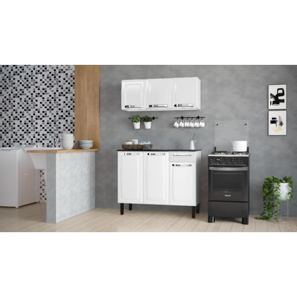 Kit Cozinha Itatiaia Rose 6 Portas 1 Gaveta Branco-9152117e-ad1e-452e-a3ac-aa875367f0fe