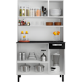 Kit Cozinha Itatiaia Rose 6 Portas 1 Gaveta Branco/Preto-6ef3d854-b745-4212-b104-14983a90d275