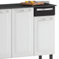Kit Cozinha Itatiaia Rose 6 Portas 1 Gaveta Branco/Preto-87ad3419-f492-41b1-a717-7da89ecba724
