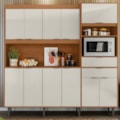 Kit Cozinha Lukaliam Bahamas 2.0 11 Portas Jequitibá/Off White-c1108f1c-0297-404b-a3e8-7ff25c2c2128