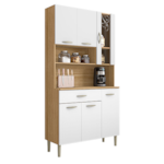 Kit Cozinha Parana Golden 6 Portas 1 Gaveta Freijo Supremo
