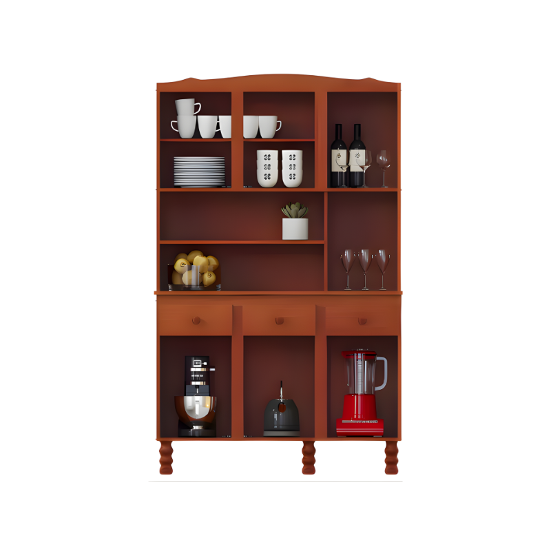 Kit Cozinha Serpil Clean 6 Portas 3 Gavetas com Espelho Nogal Acetinado-f8a13cc0-52f2-42db-9f8b-c477dd0c4faa