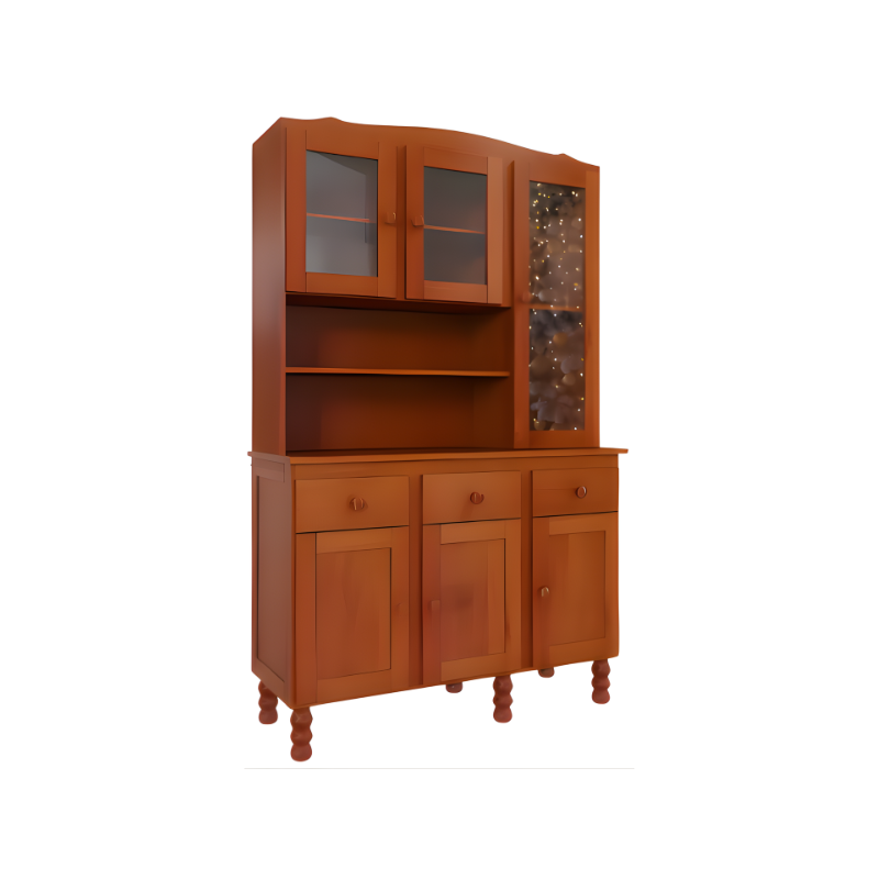 Kit Cozinha Serpil Clean 6 Portas 3 Gavetas com Espelho Nogal Acetinado-cc40f86b-41b3-4c64-98b1-d3994779dc2c