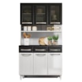 Kit Cozinha Telasul Esmeralda 3 Portas e 3 Gavetas Com Vidro Preto-1c6ffde4-d7e0-4db5-a569-dff92c4b28bb