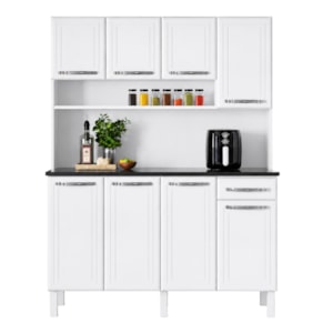 Kit Cozinha Telasul Esmeralda Branco 8 Portas e 1 Gaveta