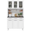 Kit Cozinha Telasul Esmeralda Triplo 3 Porta 3 Gavetas ComVidro Branco-3123d774-73de-4cbc-8da2-1d93acdfa1a8