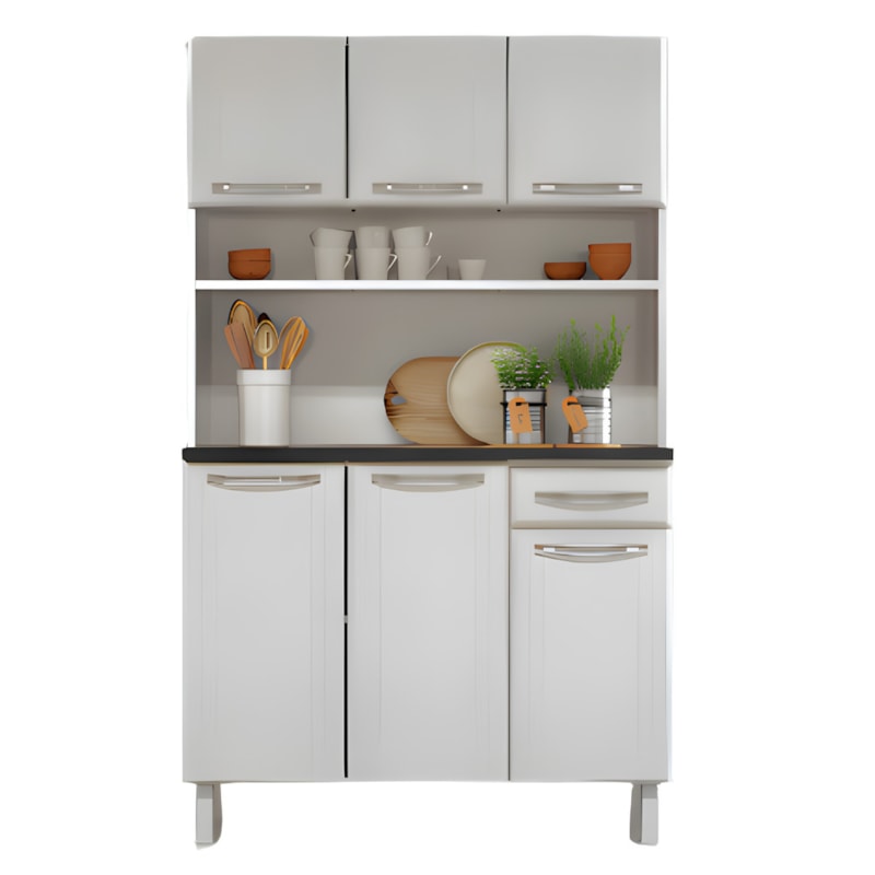 Kit Cozinha Telasul Esmeralda Triplo 6 Portas 1 Gaveta com Tampo Smart Branco-b85ac951-1365-41e4-9262-b52dc5fc78a9