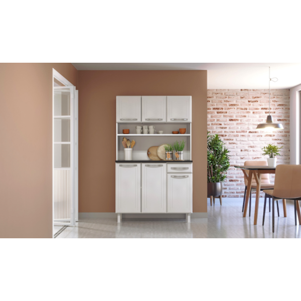 Kit Cozinha Telasul Esmeralda Triplo 6 Portas 1 Gaveta com Tampo Smart Branco-4c0c0e1b-6c9b-49bc-b1ec-ed9e2feac3da