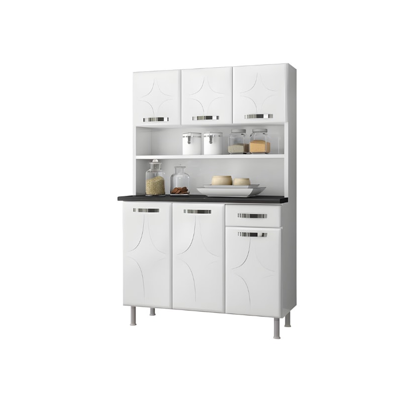 Kit Cozinha Telasul Triplo Baixa Rubi 3 Portas 1 Gaveta ComTampo Smart Branco-a95834b9-4887-4cb6-beeb-e7be1cf431a2