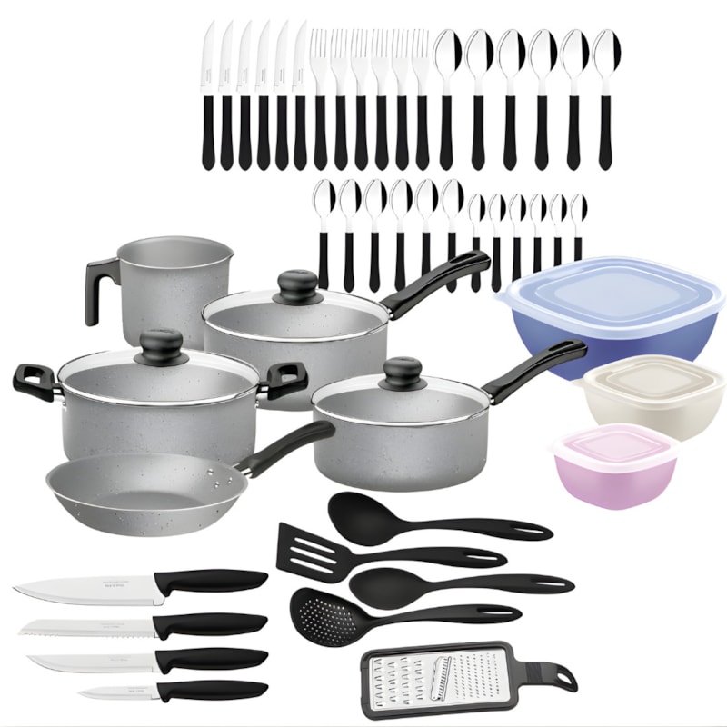 Kit Cozinha Tramontina 47 Pecas Cinza-b53b9768-7921-411f-8266-adf39f5d9797