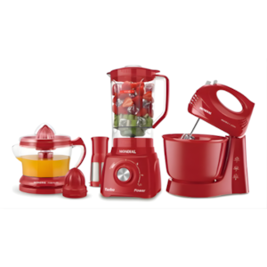 Kit Mondial 3 Em1 Batedeira+Liquidificador+Espremedor 127V/60HZ KT-202-R Vermelho