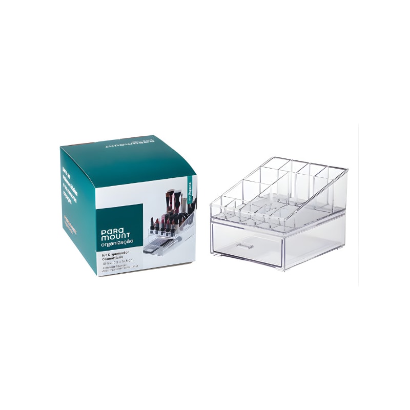Kit Organizador Cosmético Paramount 18,5×16,5×14,2cm