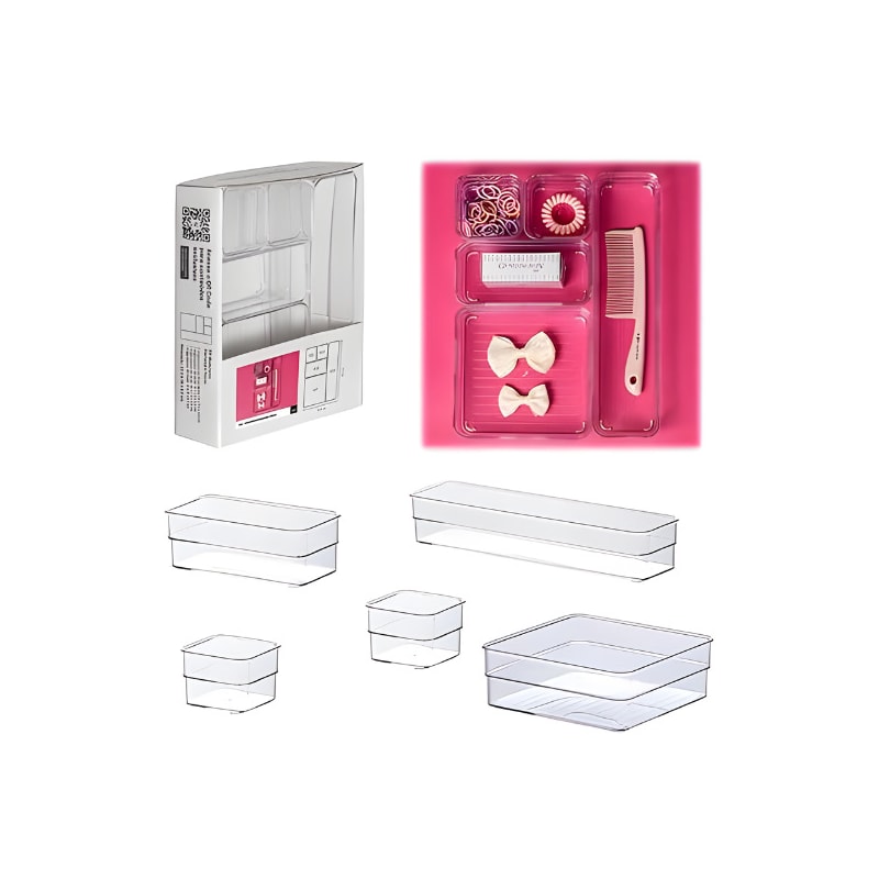 Kit Organizador Paramount Modulares Diamond com 5 Peças